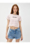 Strawberry Printed Crop T-Shirt Short Sleeve Crew Neck - 3