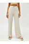 Wide Leg Fabric Trousers High Waist - 3