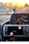 2Pcs Dark Pink Floral Pattern Automobile Air Conditioning Decoration