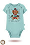 100% Cotton 3-Piece Short Sleeve "Teddy Bear" Organic Printed Snap Fastener Baby Bodysuit - 6