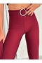 Women's Ottoman Fabric Spanish Trousers with Ring Detail Belt - 2