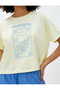 Crop Yoga T-Shirt Printed Modal Blend - 5