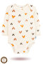 100% Cotton 3-Piece Organic Printed Snap Fastener Baby Bodysuit - 4