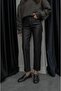 Black Waxed Fit Mom Jeans - 2