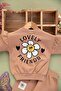 Girl baby daisy back printed 2 thread raised fleece double set 6-9-12-18-24 months - 4
