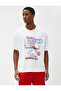 Sports Oversize T-Shirt Basketball Printed Crew Neck Short Sleeve - 3