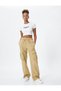 Parachute Trousers with Lace Waist Cotton Pocket Detail - 2