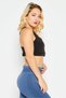 Women Brand Logo Non Padded Sports Bra, Black - 3