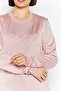 Women Crew Neck Long Sleeves Embroidered Logo Blouse, Pink - 3
