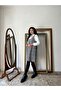Short Black Thin Striped Cotton Plaid Square Collar Loose Gilet Dress - 2
