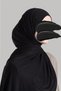 Combed Cotton Shawl - Black - 2