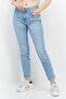 Women Carrot Fit Solid Stretchable Denim Jeans, Blue