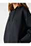 Oversize Hooded Sweatshirt with Kangaroo Pocket Silky Texture - 5