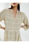 Balloon Sleeve Dress Midi Buttoned Chief Collar - 5