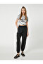Crop T-Shirt Printed Crew Neck Short Sleeve Cotton - 2