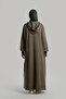 Plain Hooded Cotton Dress - 6