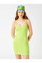 Mini Dress with Thin Straps - 3