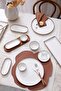 Bone Nordic Breakfast Set for 6 People - 15 Pieces, Cream Mesh