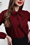 Halter Neck Burgundy Crepe Blouse - 6