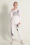 Star Pattern Hooded Elastic Waist and Leg Bottom-Top Girls' Tracksuit Set