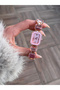 Pink Special Design Women's Wristwatch with Crystal Cut Stone - 6
