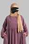 Bade Düğmeli Ferace – Dusty Rose - Dusty Rose - 4