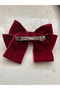 Buckle. Burgundy Velvet Ribbon, with Bow, Automatic Buckle. - 4