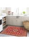 Aynur Collection Red Themed Antique Patterned Woven Base Decorative Carpet Aynur55 - 3