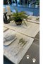 Royal 12-Piece French Lace Gold Glitter Ecru American Service and Runner Set 13 Pieces (Without Napkins) - 8