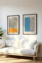 Wooden Black Framed 2 Piece Set Painting Huhu107 - Double Painting Set Black Frame