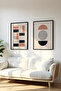 Wooden Black Framed 2 Piece Set Painting Huhu27 - Double Painting Set Black Frame