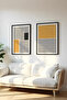 Wooden Black Framed 2 Piece Set Painting Huhu130 - Double Painting Set Black Frame