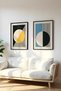 Wooden Black Framed 2 Piece Set Painting Huhu19 - Double Painting Set Black Frame