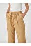 Tie Waist Trousers Straight Leg Modal Blended - 5