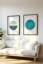 Wooden Black Framed 2 Piece Set Painting Huhu71 - Double Painting Set Black Frame