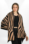 Knitwear Shoulder Shawl Double Sided - Neck Shawl - Special Occasion Shoulder Shawl - Winter Shawl - Cappucino - Black