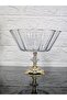 Flower Pattern Salad Bowl & Fruit Bowl Cast Gold with Square Legs - 3