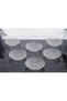 Round Cut-Out Snack Bowl for 6 People with Gold Details, Glass Bowl 13 cm (Please Read the Description)