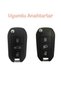 Peugeot 3008 Rifter Citroen C4 Opel Combo - Nano Key Case with Switchblade Headlight, Black Silver Color - 2