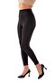 Women's High Waist Diving Fabric Lycra Black Long Sports Leggings