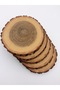 10 Pieces of Wooden Oak and Pine Wood Slices Natural Coasters and School Event and Candle Holder Diameter: 6-10 cm - 2