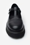 Stana Black Genuine Leather Buckle Detailed Thick Ceiling Women's Shoes - 8