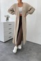 Long Length Off Shoulder Open Front Cardigan - 5