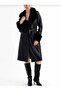 Fur Lined Long Leather Women's Trench Coat - 2