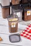 Elegance 24-Piece 48-Piece Set of Square Food and Pulses Storage Containers 6X(0.30-0.50-1.10-1.70 Lt) with Tags - 7