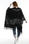 Winter Women's Poncho with Tassels - 3