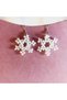 Handmade Miyuki Beads Snowflake Earrings – New Year Christmas Gift – Women's Elegant Design Jewelry - 4
