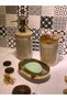 Luxurious Beige Marble Patterned Color 3-Piece Bathroom Set
