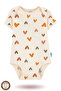 100% Cotton 3-Piece Organic Printed Snap Fastener Baby Bodysuit - 6