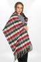 Thick Shoulder Shawl Scarf with Plaid Pattern and Tassel - Soft Texture - Red - Grey - Dark Grey - Cream - 2